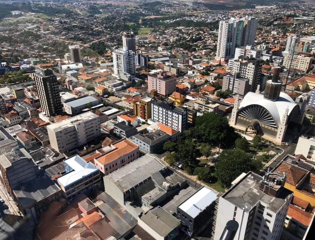 Vista de Ponta Grossa, principal cidade da região dos Campos Gerais do Paraná. Foto: Divulgação