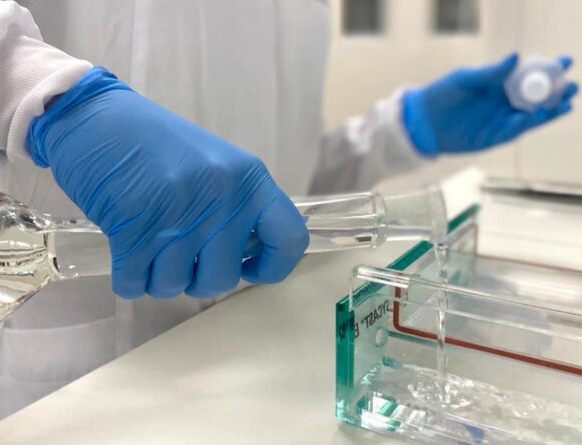 Pesquisa realizada em laboratório por meio de financiamento do Fundo Paraná. Foto:  Superintendência de Ciência, Tecnologia e Ensino Superior (Seti)/Divulgação
