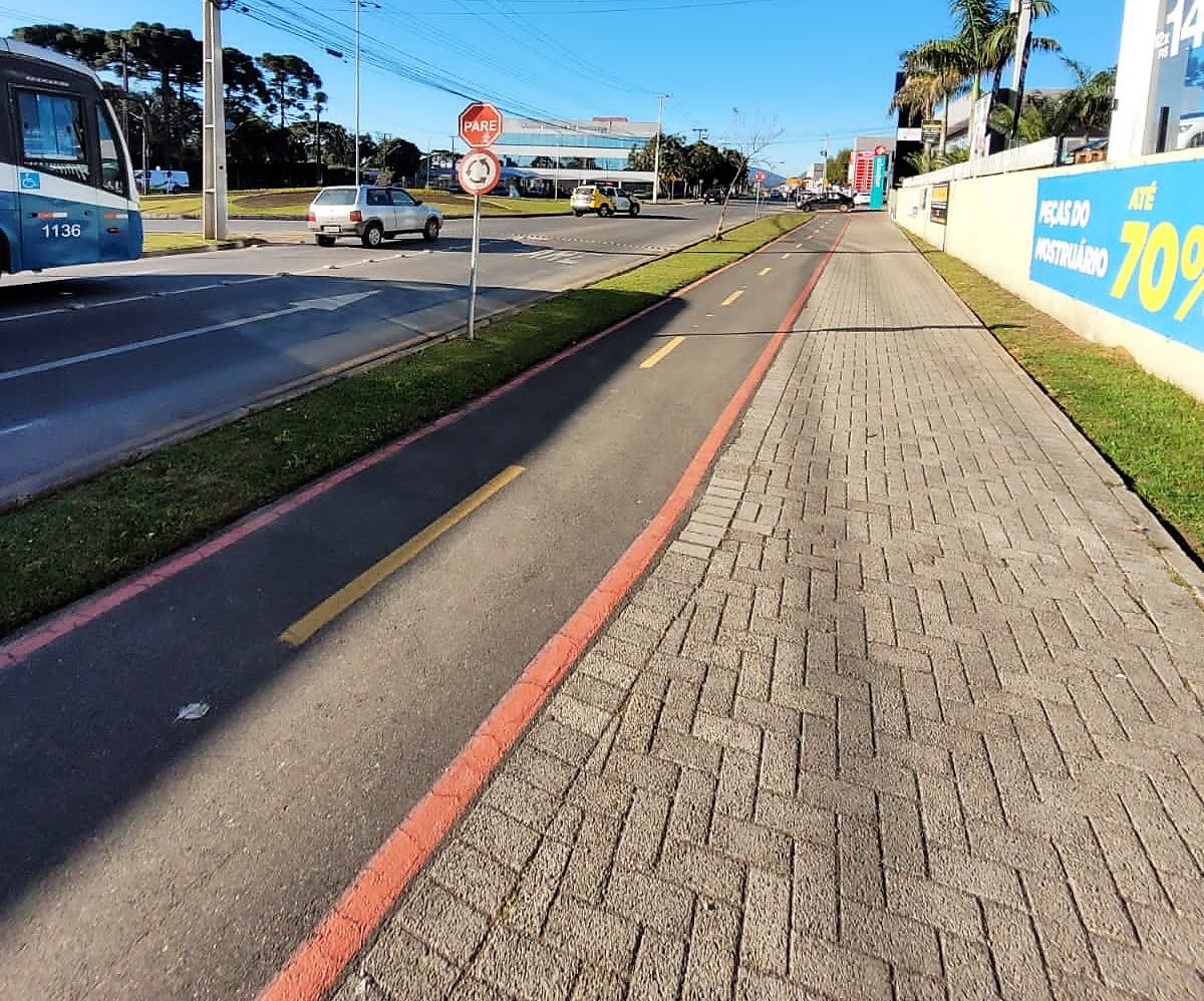 Ciclovia em Piraquara, cidade em que o TCE-PR realizou auditoria na área da mobilidade urbana. Foto: TCE-PR/Divulgação