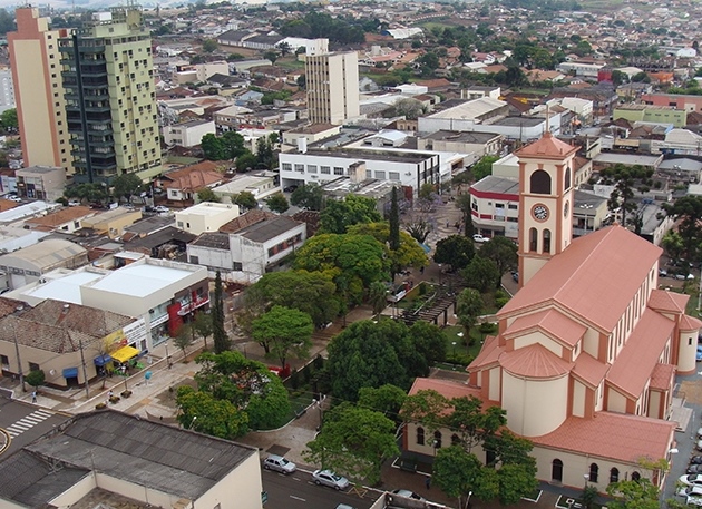 Vista aérea da sede urbana de Cambé, município da Região Metropolitana de Londrina. Foto: Divulgação