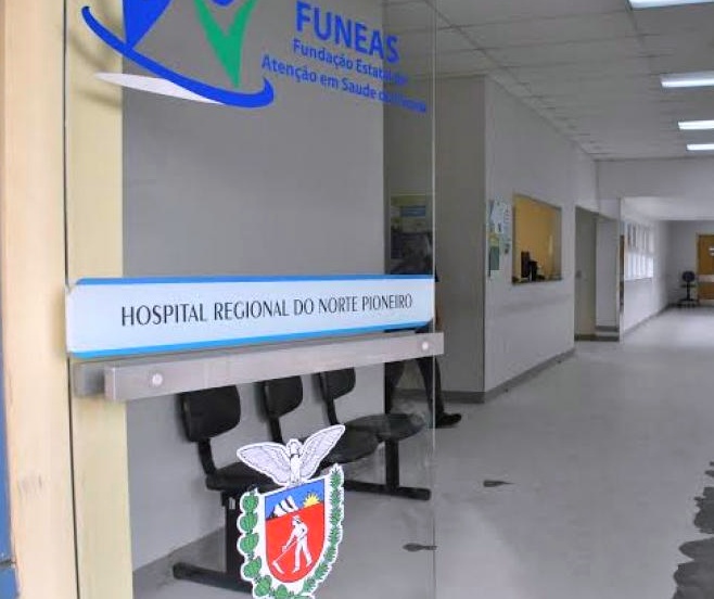 Hospital Regional do Norte Pioneiro (HRNP), localizado em Santo Antônio da Platina e administrado pela Fundação Estatal de Atenção em Saúde do Estado do Paraná (Funeas-PR). Foto: Agência Estadual de Notícias (AEN)