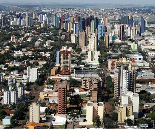 Vista aérea da sede urbana de Cascavel, município mais populoso da região Oeste do Paraná. Foto: Divulgação