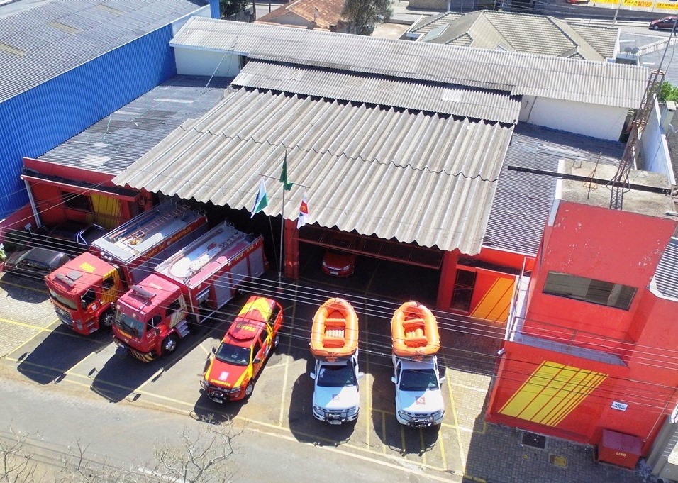 Instalações atuais do 12º Grupamento do Corpo de Bombeiros da Polícia Militar do Paraná, sediado em Guarapuava (Região Centro-Sul). Foto: Corpo de Bombeiros/Divulgação
